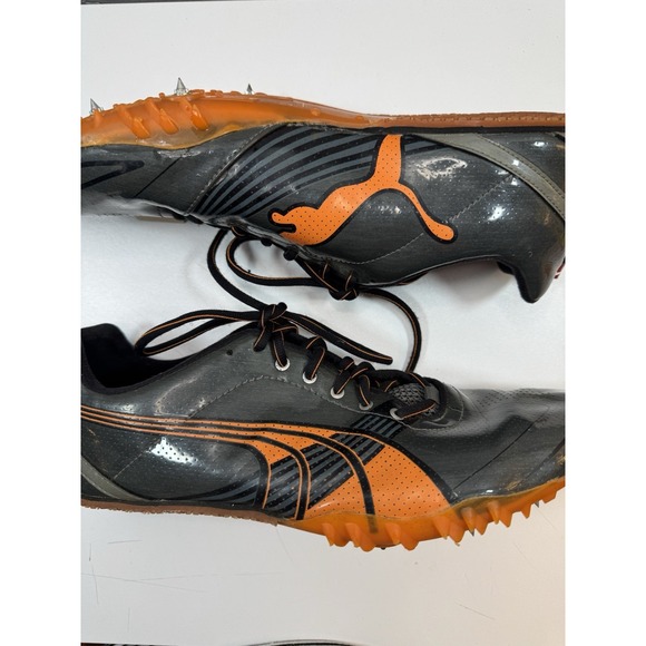 Puma Complete Running Spikes Men's 11 Track & Field Cleats Orange Black - Picture 1 of 16